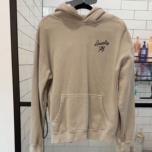 Lovely AF Beige Hoodie Hellbabes